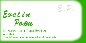 evelin popu business card